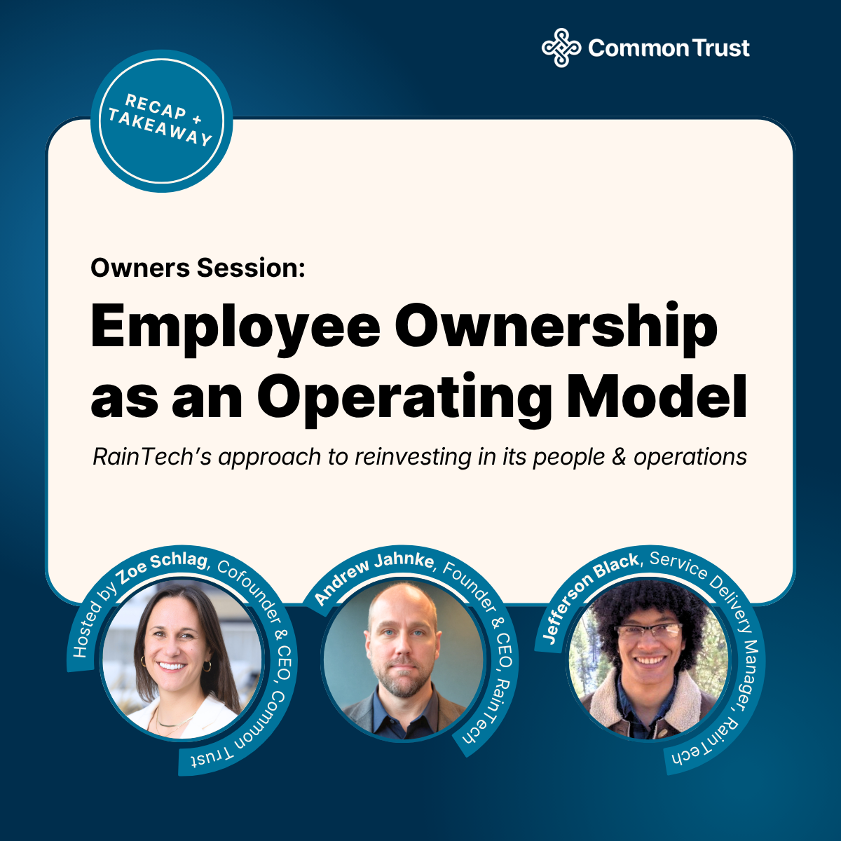 Owners Session: Employee Ownership as an Operating Model at RainTech
